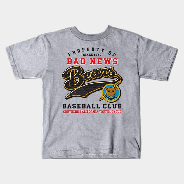 Property of Bad News Bears Baseball Club Kids T-Shirt by Alema Art